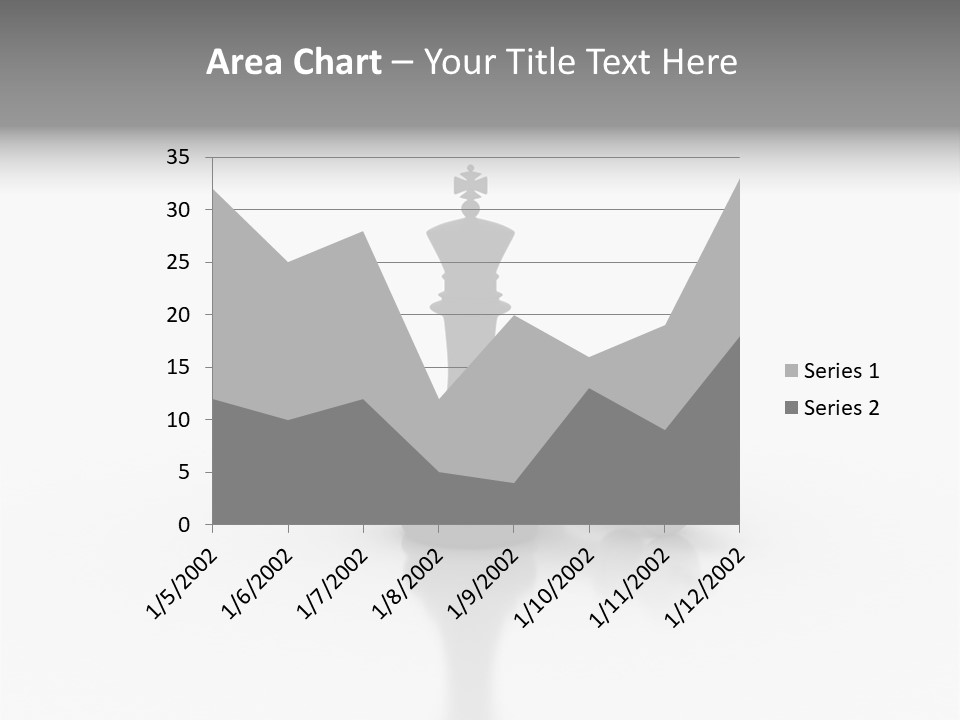 A Black And White Chess Piece On A White Surface PowerPoint Template