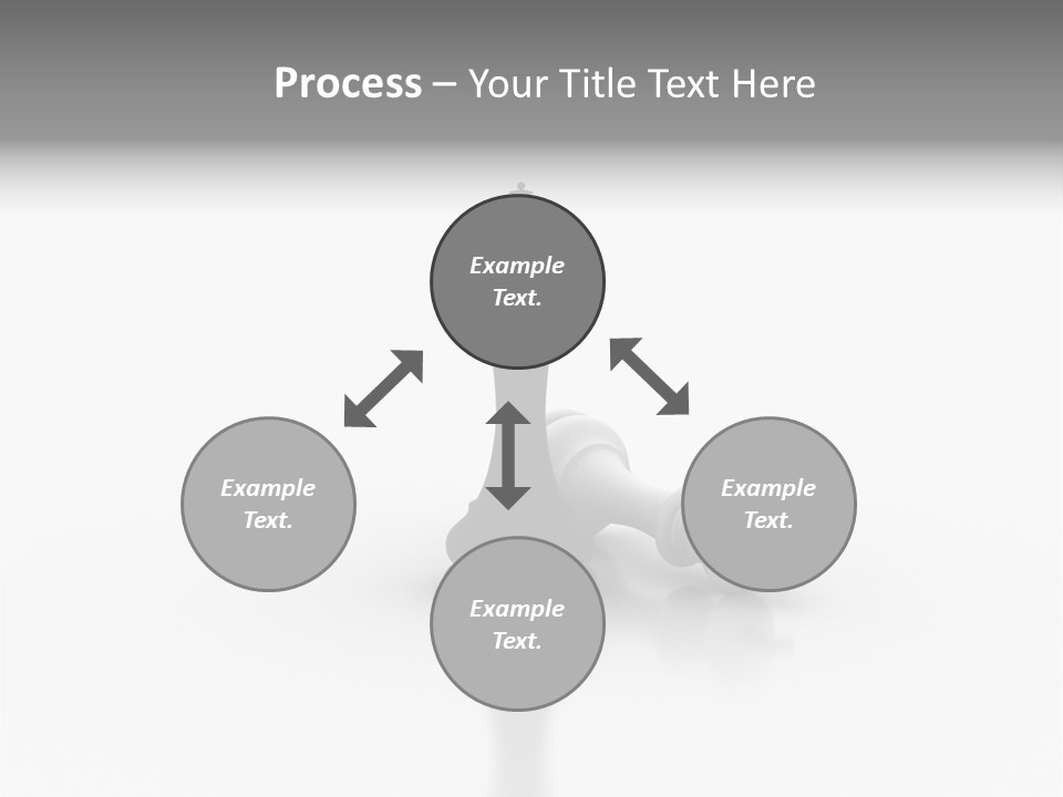 A Black And White Chess Piece On A White Surface PowerPoint Template