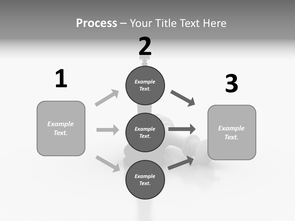 A Black And White Chess Piece On A White Surface PowerPoint Template