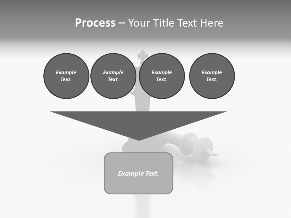 A Black And White Chess Piece On A White Surface PowerPoint Template