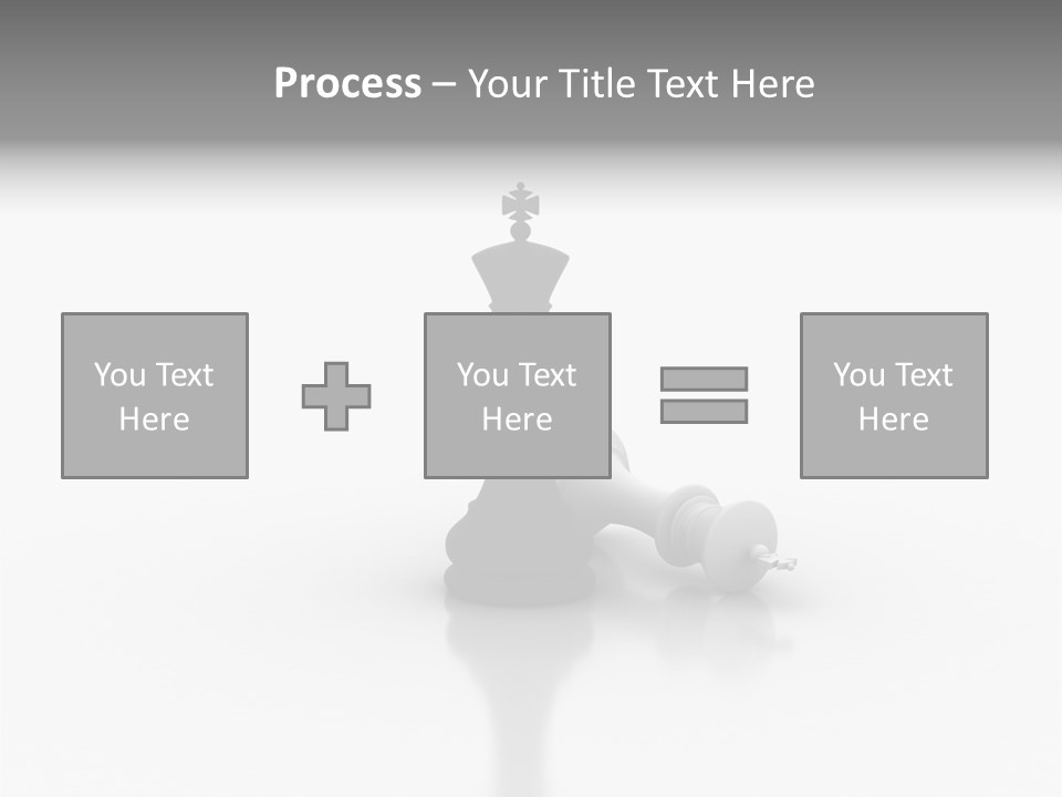 A Black And White Chess Piece On A White Surface PowerPoint Template