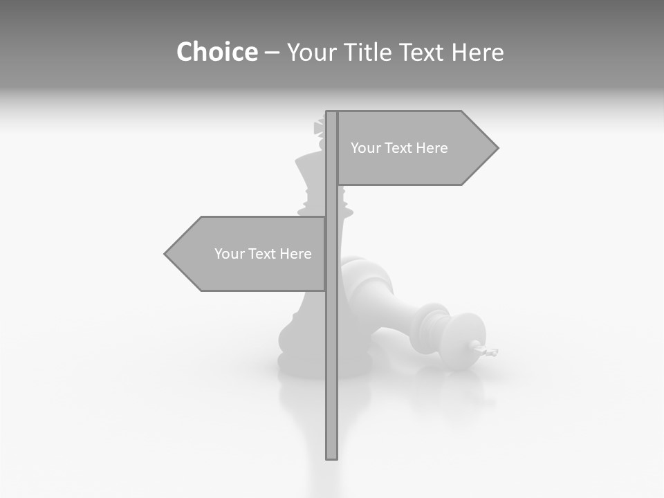 A Black And White Chess Piece On A White Surface PowerPoint Template