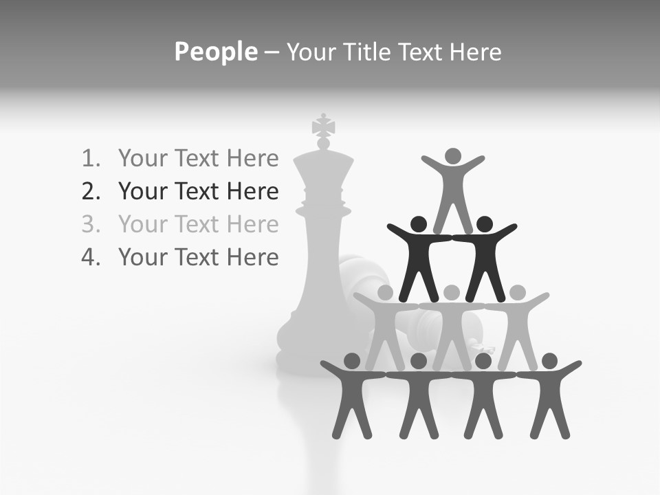 A Black And White Chess Piece On A White Surface PowerPoint Template