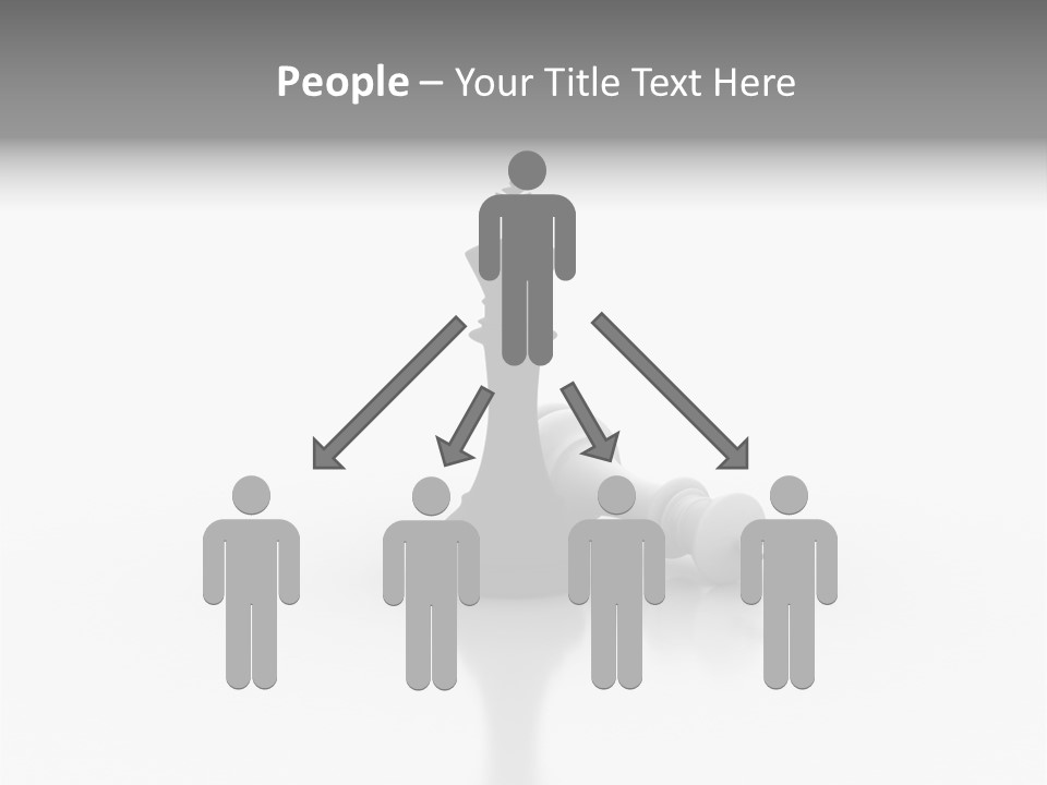 A Black And White Chess Piece On A White Surface PowerPoint Template