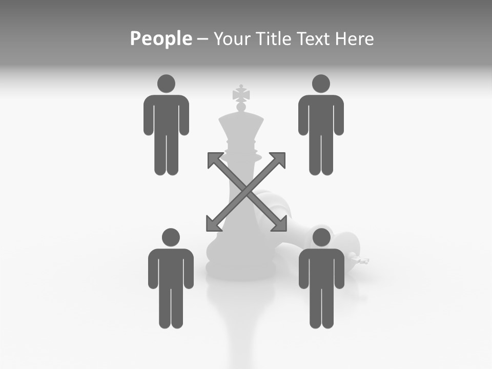 A Black And White Chess Piece On A White Surface PowerPoint Template