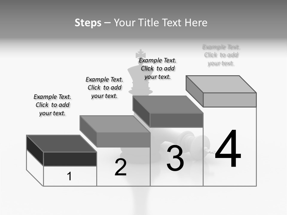 A Black And White Chess Piece On A White Surface PowerPoint Template
