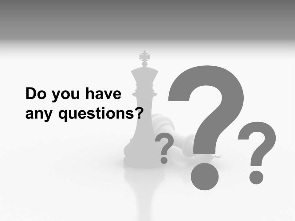 A Black And White Chess Piece On A White Surface PowerPoint Template