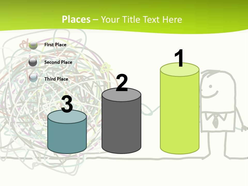 A Man Is Trying To Pull Up A Ball Of String PowerPoint Template