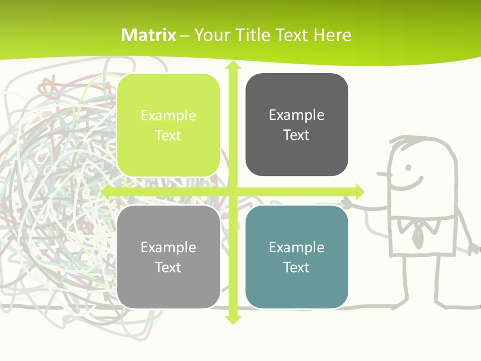 A Man Is Trying To Pull Up A Ball Of String PowerPoint Template