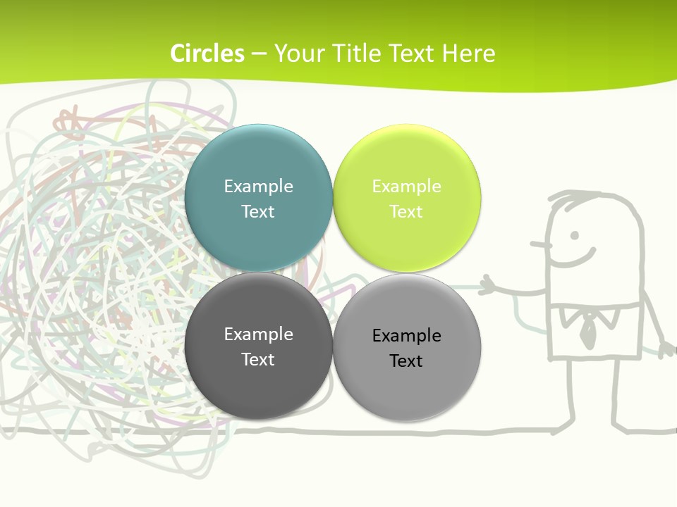 A Man Is Trying To Pull Up A Ball Of String PowerPoint Template