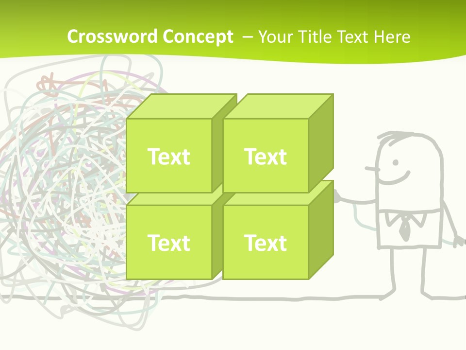 A Man Is Trying To Pull Up A Ball Of String PowerPoint Template