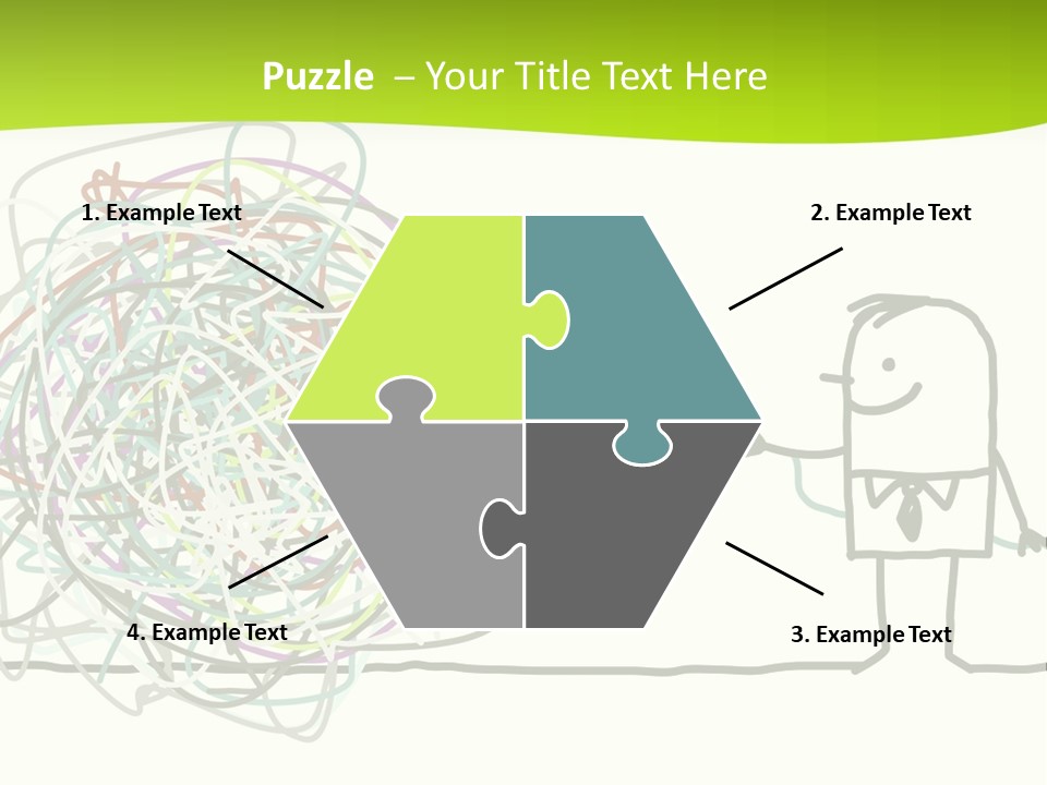 A Man Is Trying To Pull Up A Ball Of String PowerPoint Template