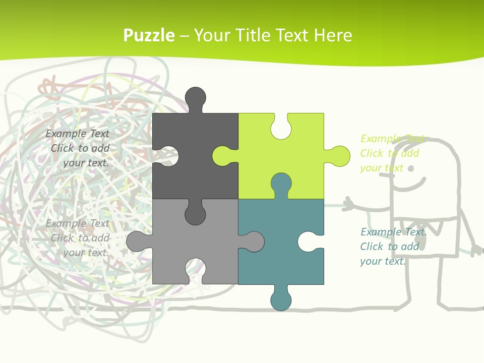 A Man Is Trying To Pull Up A Ball Of String PowerPoint Template