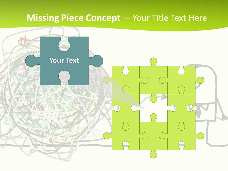 A Man Is Trying To Pull Up A Ball Of String PowerPoint Template