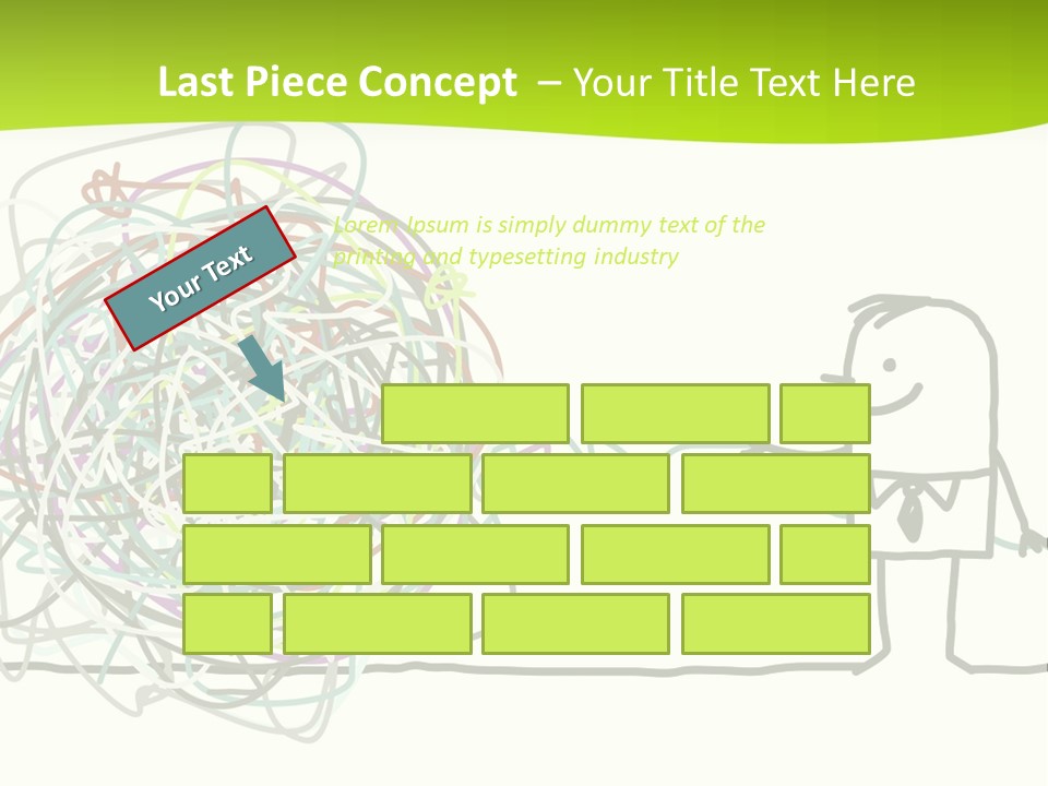 A Man Is Trying To Pull Up A Ball Of String PowerPoint Template