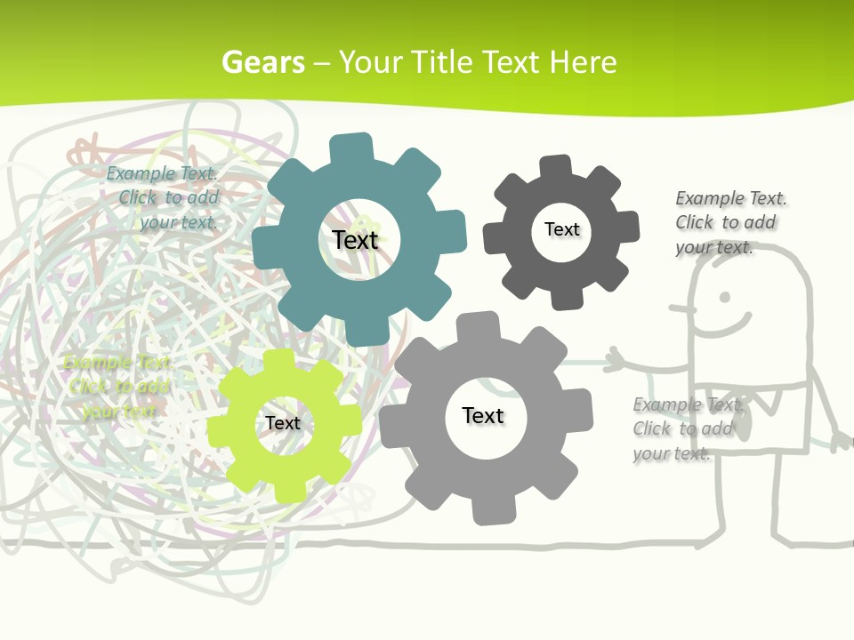 A Man Is Trying To Pull Up A Ball Of String PowerPoint Template