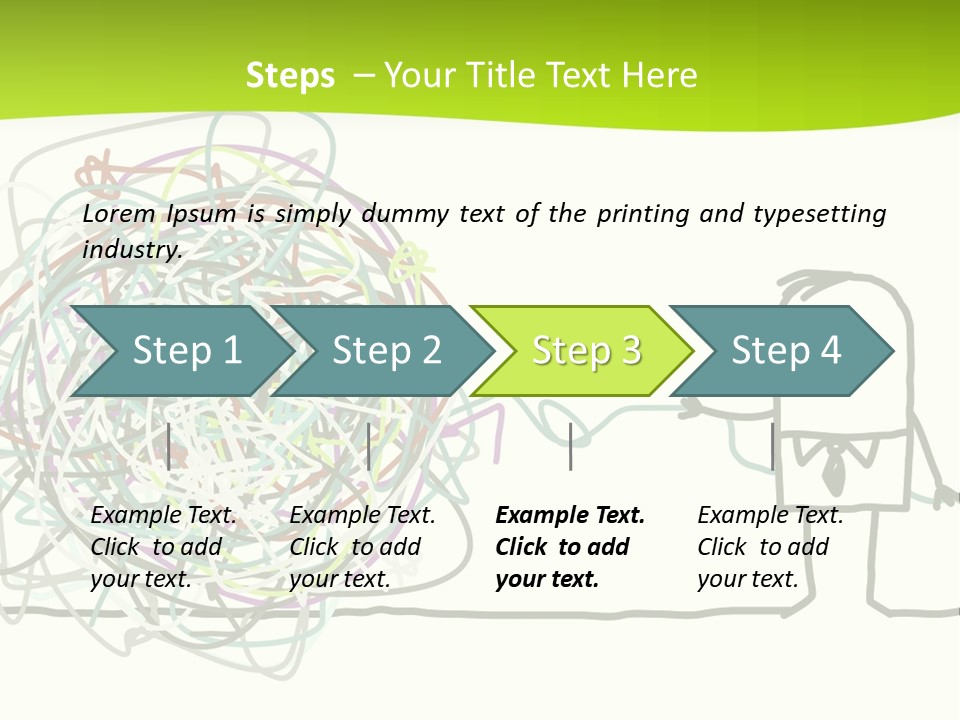 A Man Is Trying To Pull Up A Ball Of String PowerPoint Template