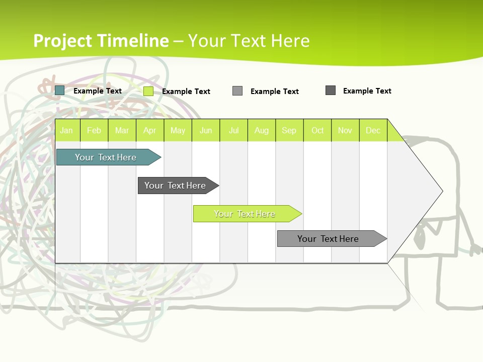 A Man Is Trying To Pull Up A Ball Of String PowerPoint Template
