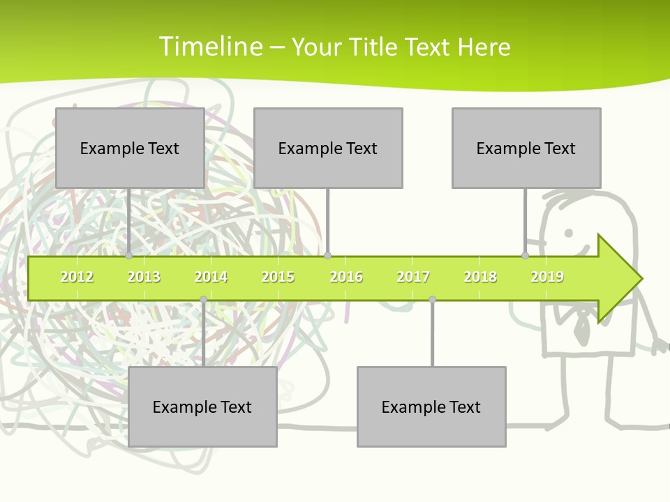 A Man Is Trying To Pull Up A Ball Of String PowerPoint Template