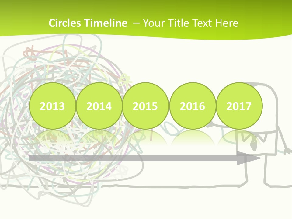 A Man Is Trying To Pull Up A Ball Of String PowerPoint Template