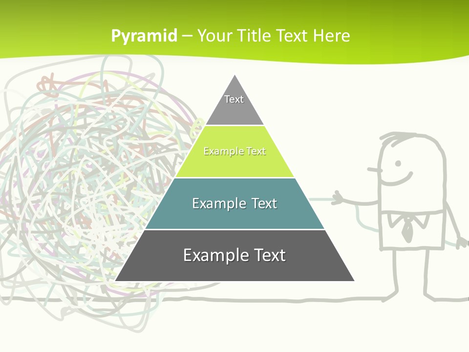 A Man Is Trying To Pull Up A Ball Of String PowerPoint Template