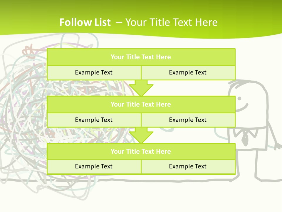 A Man Is Trying To Pull Up A Ball Of String PowerPoint Template