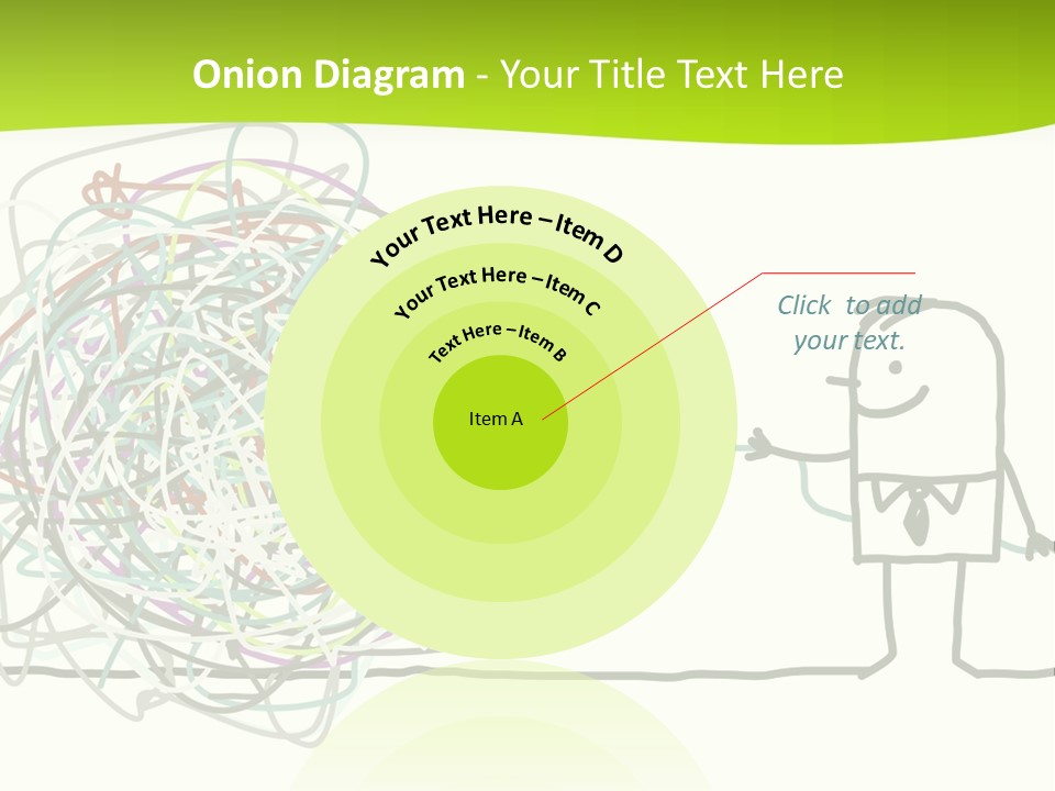 A Man Is Trying To Pull Up A Ball Of String PowerPoint Template