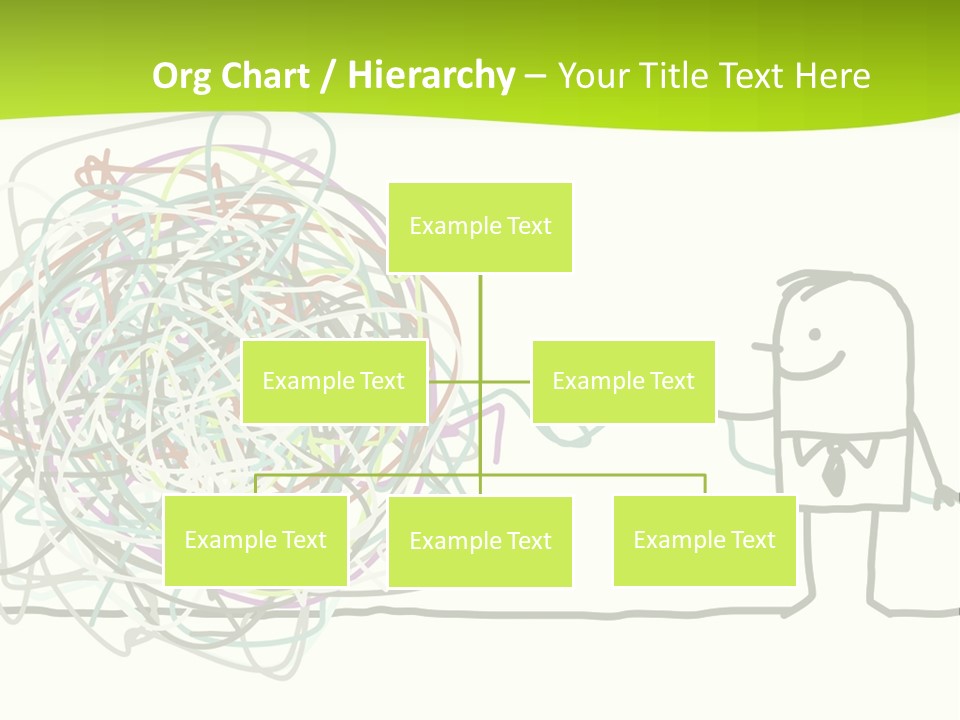A Man Is Trying To Pull Up A Ball Of String PowerPoint Template
