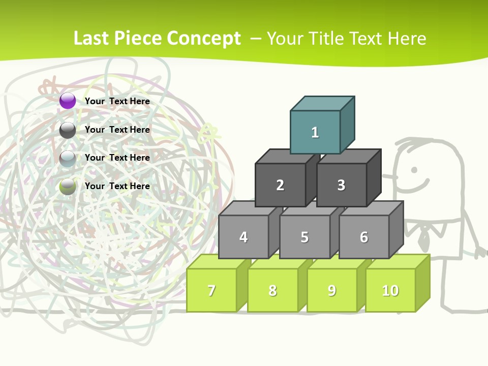 A Man Is Trying To Pull Up A Ball Of String PowerPoint Template