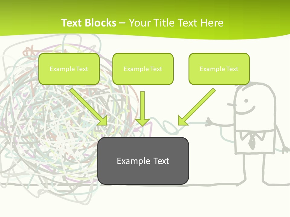 A Man Is Trying To Pull Up A Ball Of String PowerPoint Template