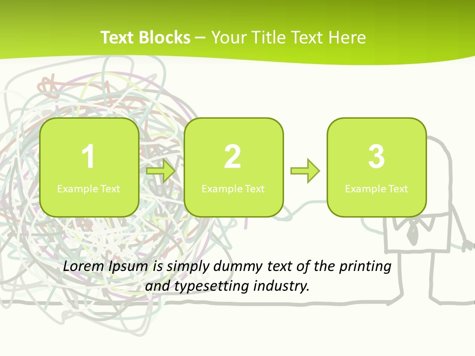 A Man Is Trying To Pull Up A Ball Of String PowerPoint Template