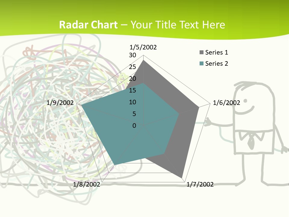 A Man Is Trying To Pull Up A Ball Of String PowerPoint Template