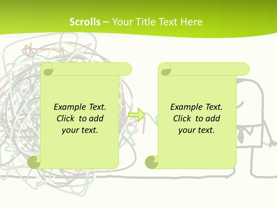 A Man Is Trying To Pull Up A Ball Of String PowerPoint Template
