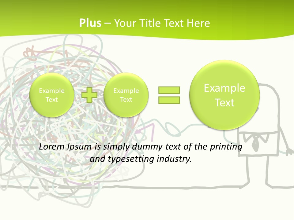 A Man Is Trying To Pull Up A Ball Of String PowerPoint Template