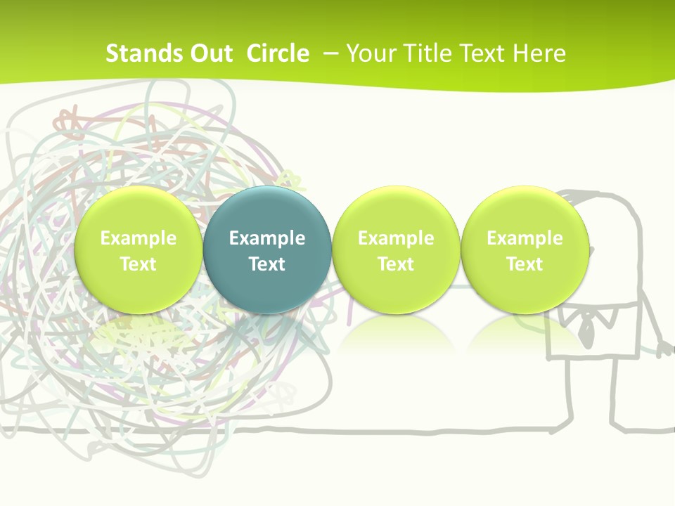 A Man Is Trying To Pull Up A Ball Of String PowerPoint Template