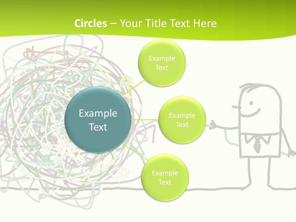 A Man Is Trying To Pull Up A Ball Of String PowerPoint Template