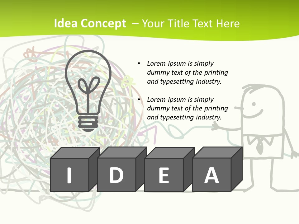 A Man Is Trying To Pull Up A Ball Of String PowerPoint Template