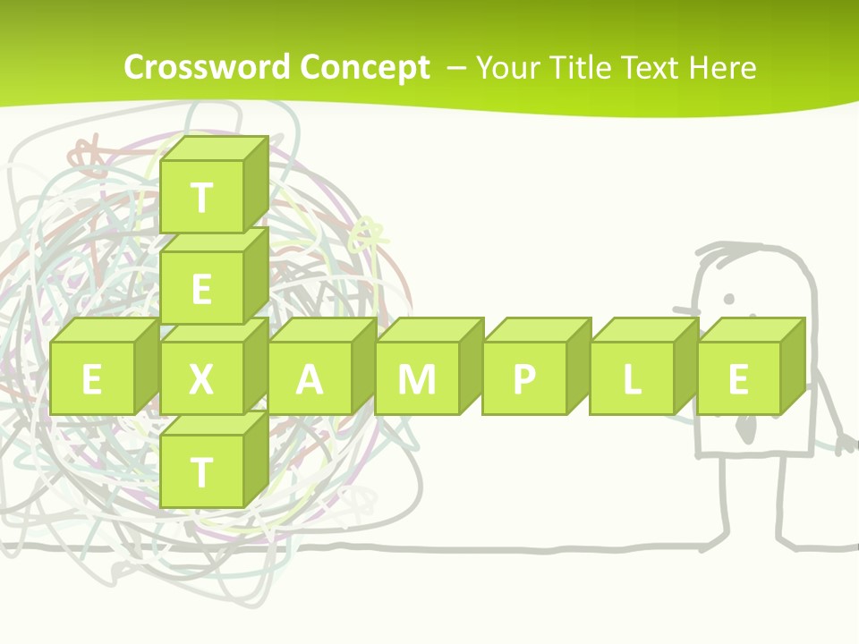 A Man Is Trying To Pull Up A Ball Of String PowerPoint Template