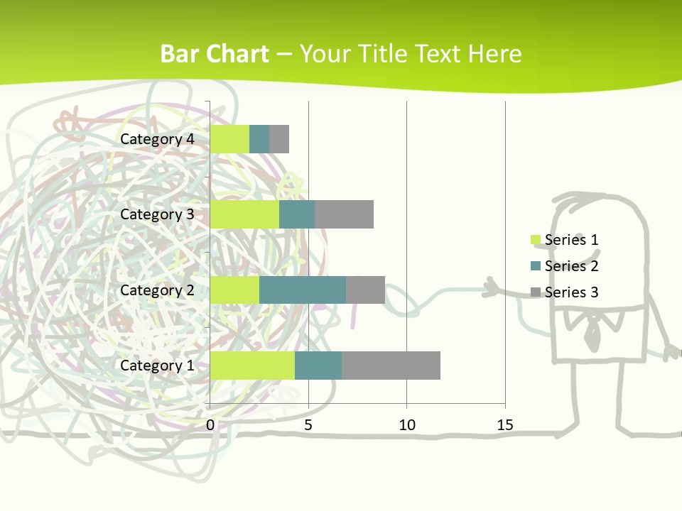 A Man Is Trying To Pull Up A Ball Of String PowerPoint Template