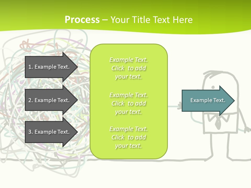 A Man Is Trying To Pull Up A Ball Of String PowerPoint Template