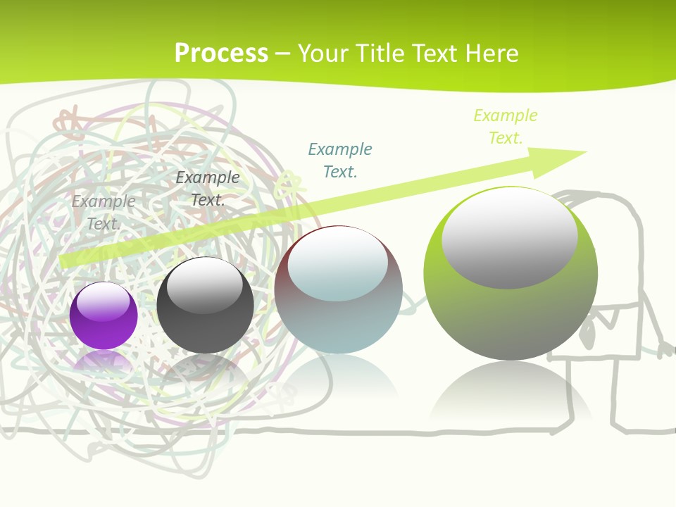 A Man Is Trying To Pull Up A Ball Of String PowerPoint Template