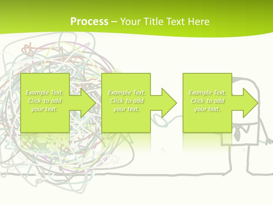 A Man Is Trying To Pull Up A Ball Of String PowerPoint Template
