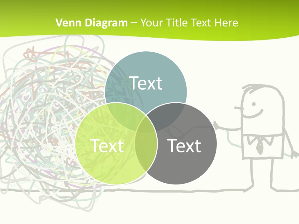 A Man Is Trying To Pull Up A Ball Of String PowerPoint Template