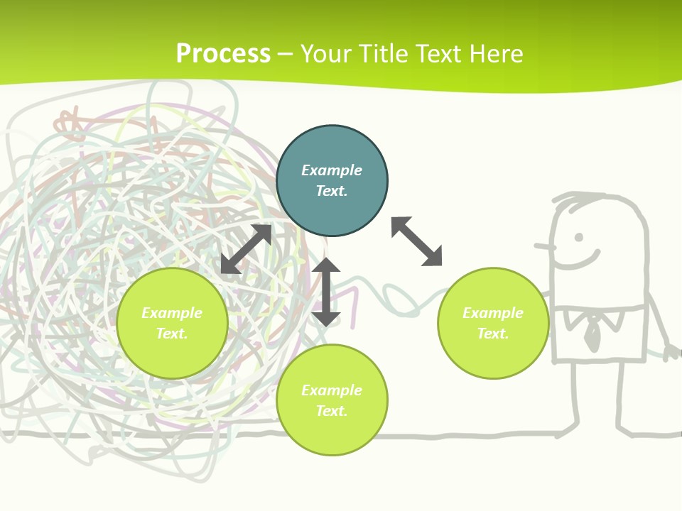 A Man Is Trying To Pull Up A Ball Of String PowerPoint Template