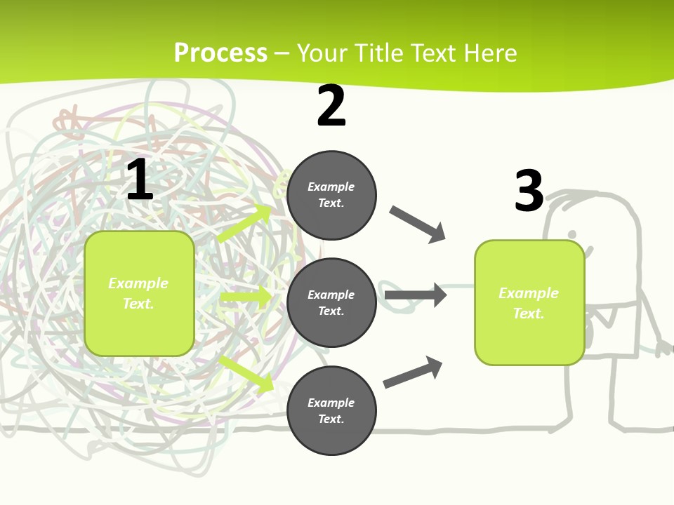 A Man Is Trying To Pull Up A Ball Of String PowerPoint Template
