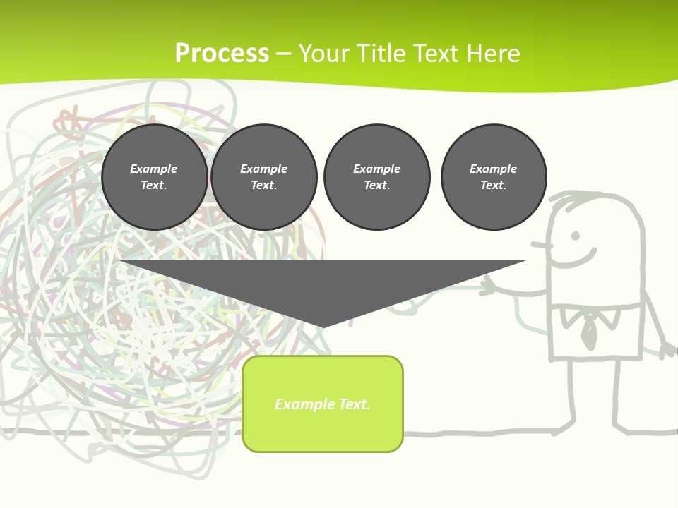 A Man Is Trying To Pull Up A Ball Of String PowerPoint Template