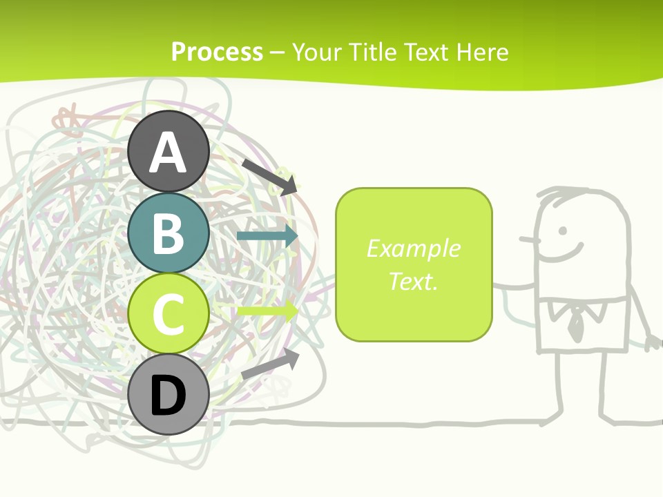 A Man Is Trying To Pull Up A Ball Of String PowerPoint Template