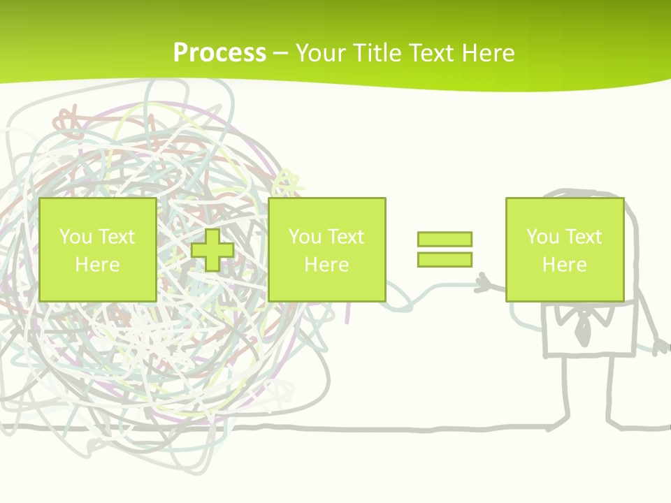 A Man Is Trying To Pull Up A Ball Of String PowerPoint Template