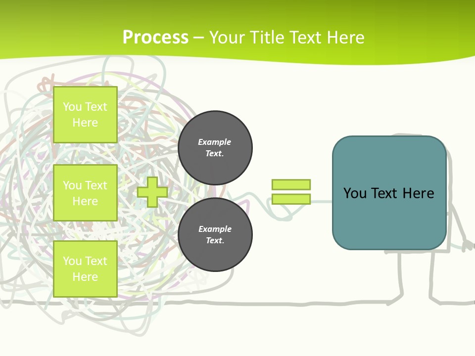 A Man Is Trying To Pull Up A Ball Of String PowerPoint Template