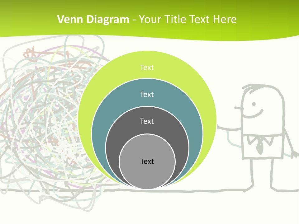 A Man Is Trying To Pull Up A Ball Of String PowerPoint Template